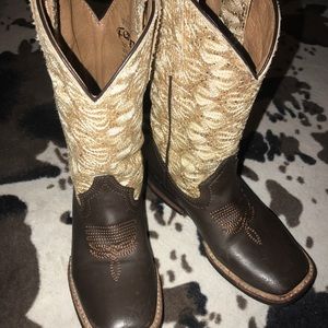 Kids Ferrini Gold Boots